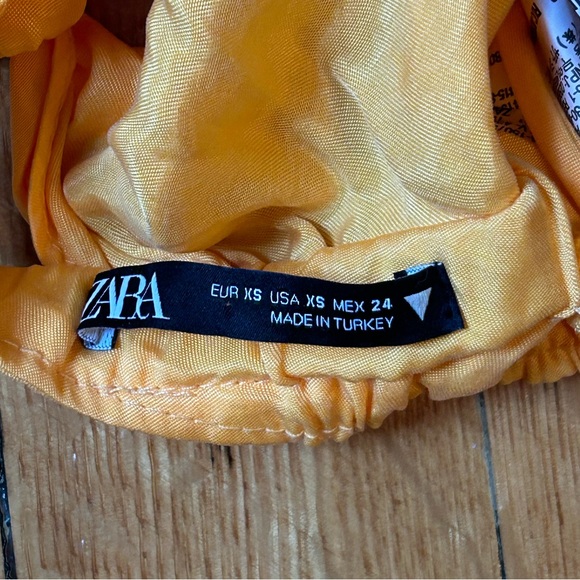 Zara Tie Back Scarf Tube Top in Orange; size XS. GUC! - Picture 3 of 4